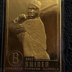 1996 Duke Snider, Danbury 23kt. Gold, Card#7