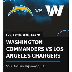 Commanders Vs Chargers Tickets