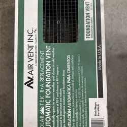 Air Vent 9.5 in. H x 17.1 in. W Black Plastic Automatic Foundation Vent