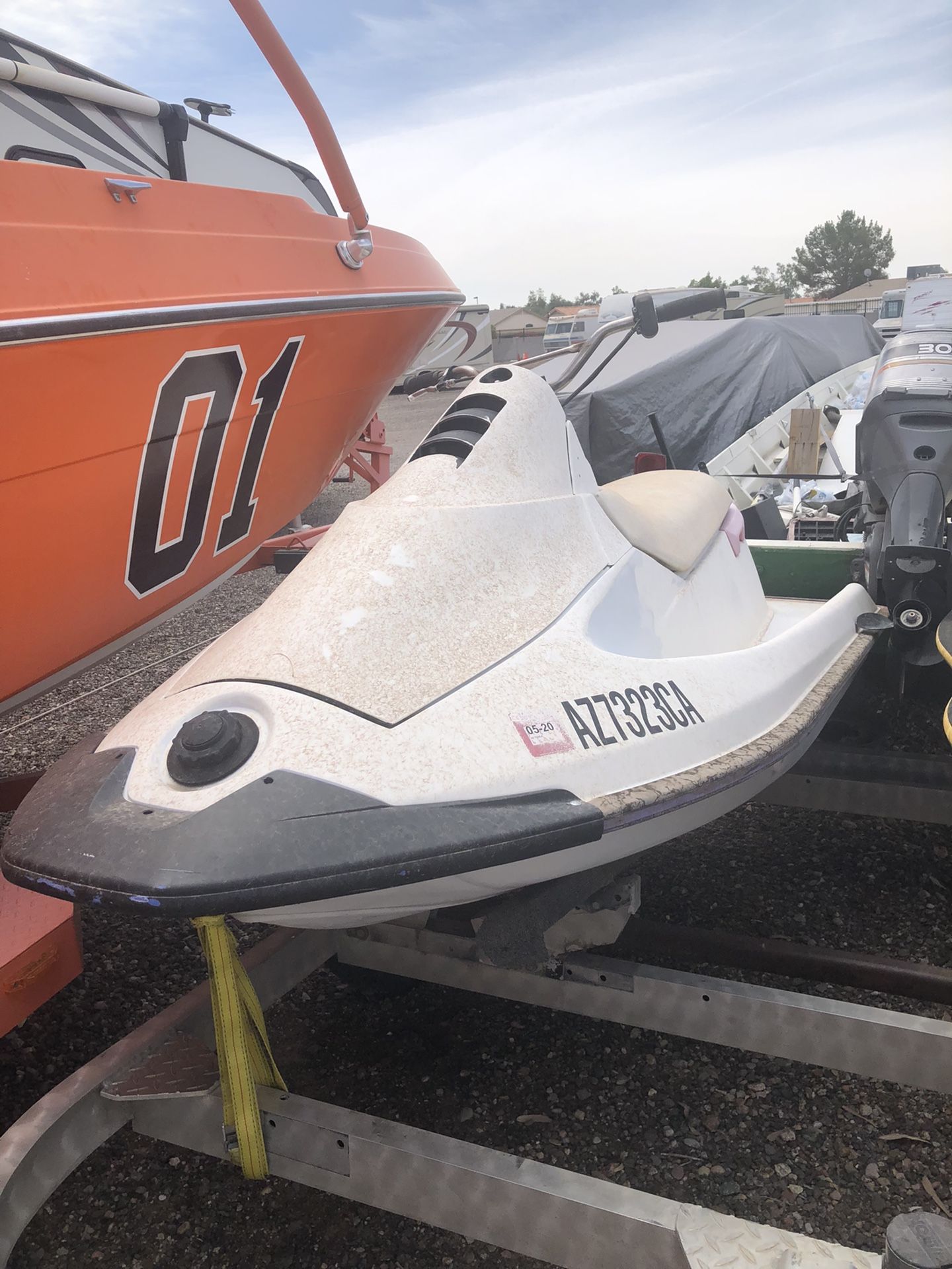 2000 Sea Doo XP 1995 Polaris SL750 Aluminum Trailer