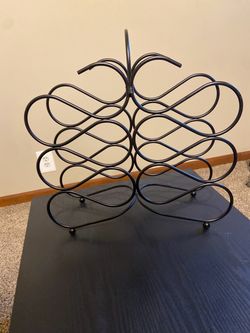Black Metal Wine Rack