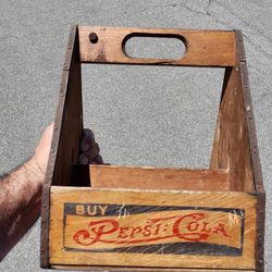 1940's Vintage Wooden Pepsi Pack Carrier