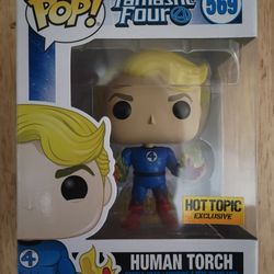 Marvel Fantastic Four Human Torch Hot Topic Exclusive Funko Pop 