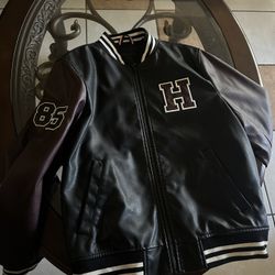 Leather Varsity Jacket  