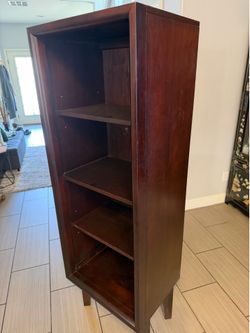 WOOD SHELVING UNIT