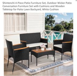 Shintenchi 4-Piece Patio Furniture Set
