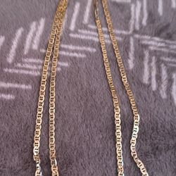 19 Inch 3mm Gold Over 925 Silver Chain