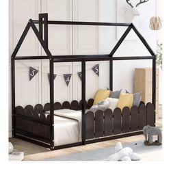 Twin Size Kids Bed Frame+Box Spring 