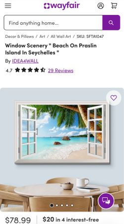 Brand new large canvas ocean decor