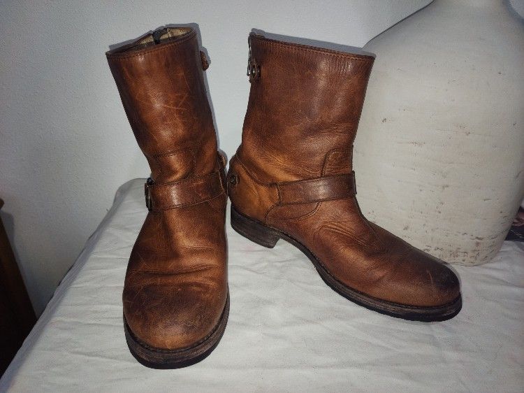 Frye Veronica Womens B Back Zip Short Motorcycle Biker Boots