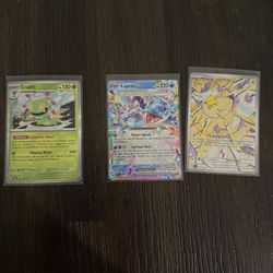 Joltik SCR Stellar Crown #150/142 Illustration + Pokémon Tcg Lapras Ex 032/142 Scar let & Violet Stellar Crown Double + Pokemon Cradily 006/142