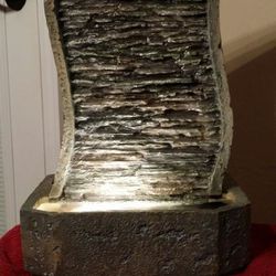 Lighted Fountain (Solid Stone )