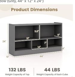 Gray Book Shelf $40 Please See  Description Below
