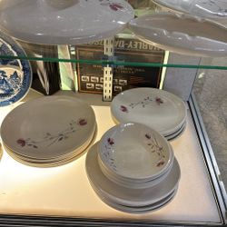 MCM Franciscan Earthenware Pink Flowers Set. 81 Pieces 