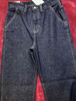 EMBROIDERED HEART DENIM CHINO PANTS