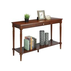 New in Box Solid Wood Espresso Console Table/TV Stand with one Drawer