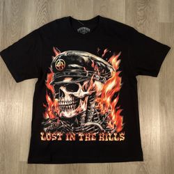 Lost In The Hills  Black Graphic Tee NEW