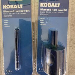 2 Kobalt Diamond Hile Saw Bits NEW