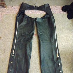 Leather Chaps Size Medium Mens