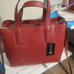 BURGUNDY JUDITH SATCHEL PURSE