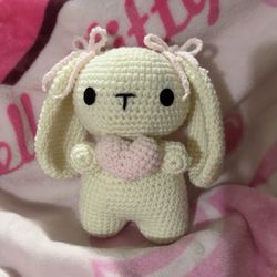 crochet coquette bunny plush
