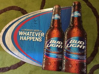 Bud light tin sign