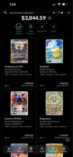 Pokemon slabs and singles with one piece slabs