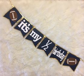 Half birthday photo banner