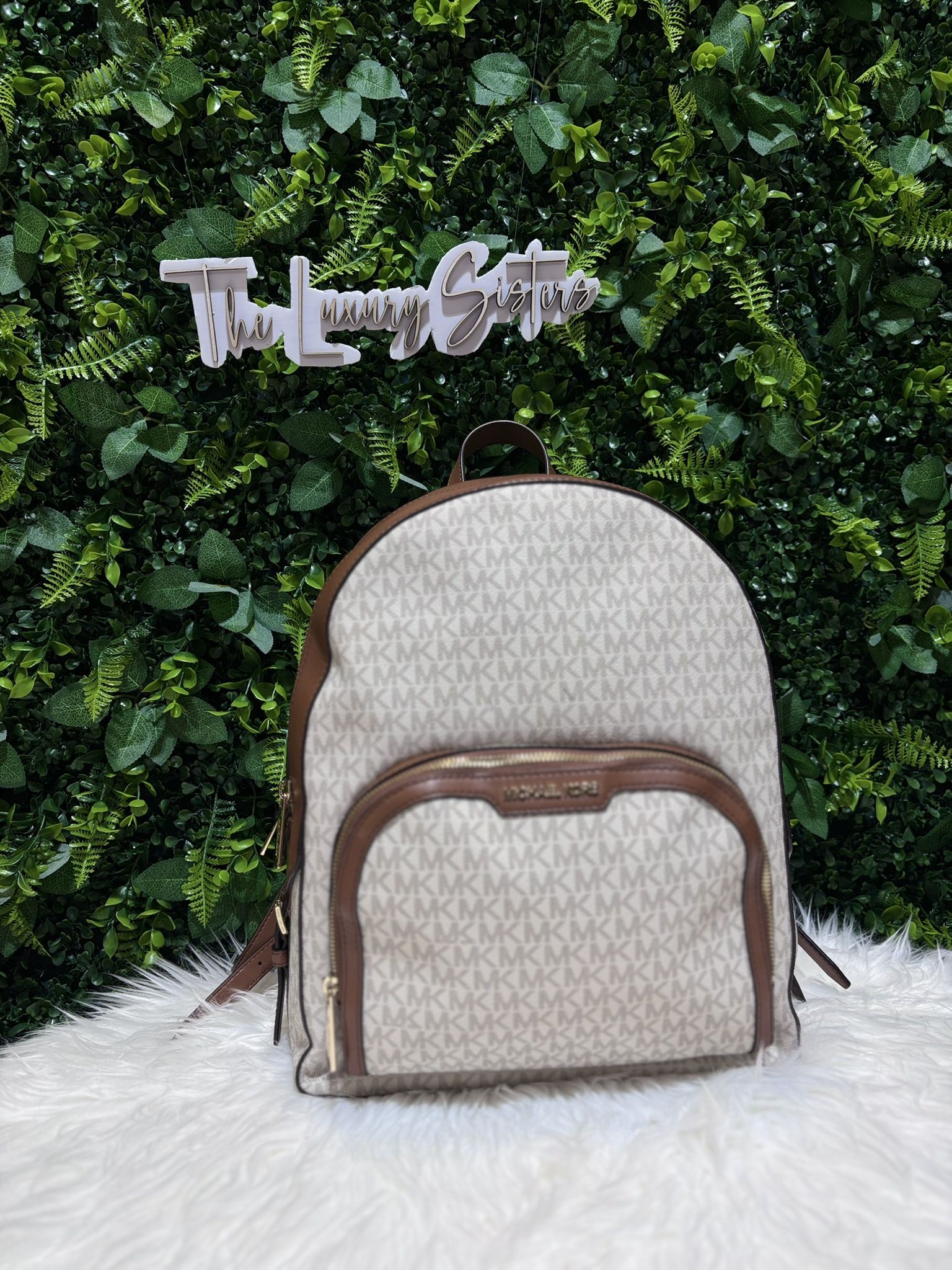 Michael Kors Pre-loved Jaycee Large Logo Backpack