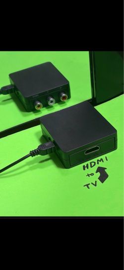 NEW Mini AV to HDMI Adapter Box AV2HDMI 1080P RCA Composite CVBS Licensed Replacement Converter Upscaler TV HDTV VHS VCR DVD PS2 Wii N64 Retro Gaming