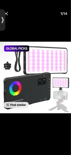 USB Rechargeable RGB Photography Light, Portable Travel Camera and LED Selfie Light for Live Streaming Equipment and Vlogging #GLOBAL PICKS