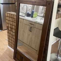 Dark brown mirror