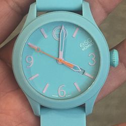 ESQ Movado Watch with Turquoise Dial (Model: 0(contact info removed))