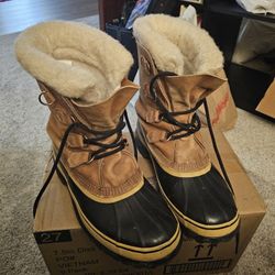 Vintage Sorel Caribou Winter Boots Made In Canada Size 10