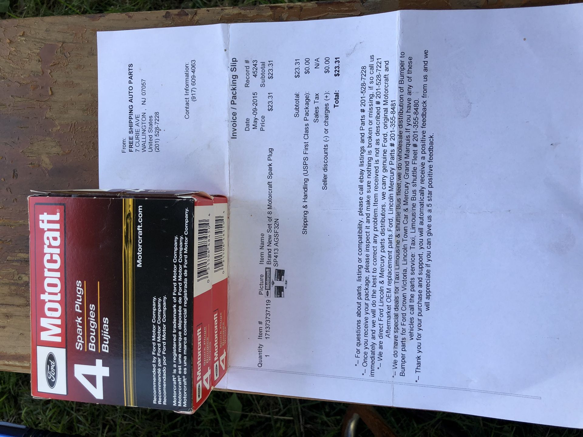 Set of 8 Motor craft spark plug