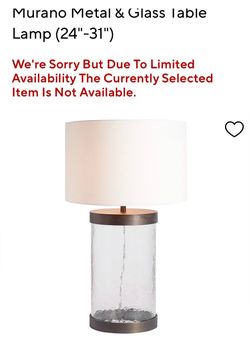 Pottery barn Murano Lamp