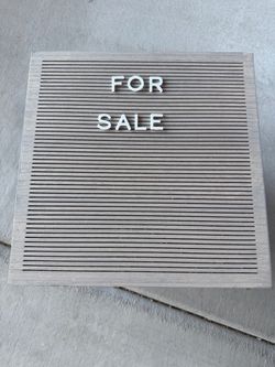 Gray Letter Board with Wood Frame