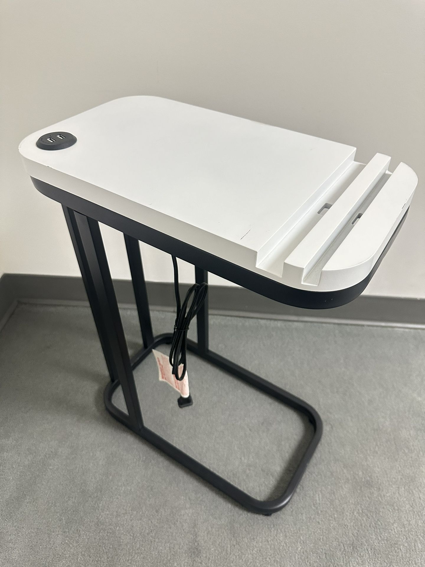 Side Table/ C Table with USB Charging And Device Stand Function 