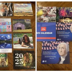 Various New 2025 Calendars (50 Cents Each)