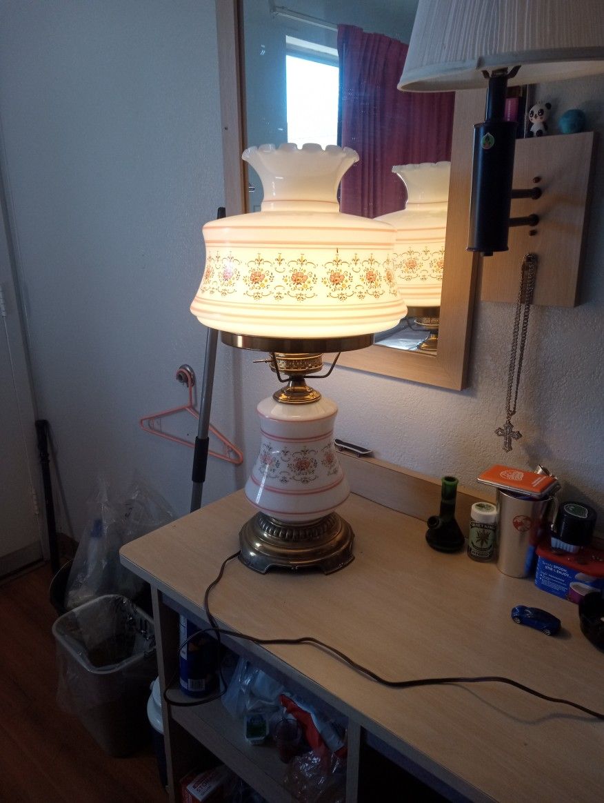 Vintage Porcelain Double Lamp 