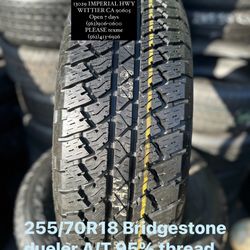 255/70/18 BRIDGESTONE Semi New All Four A/T