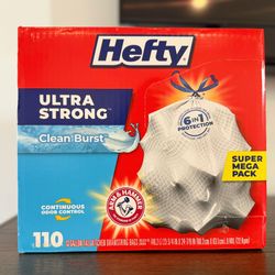 Brand New Hefty Ultra Strong Trash Bags- 110 count For Only $12
