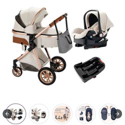 3 In 1 Stroller With Car Seat 