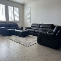 4 Piece Leather Sectional 