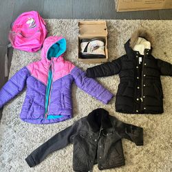 Girls Jackets , Backpack And Shoes 