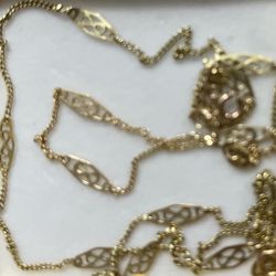 14 K Infinity Bracelet And Neckale