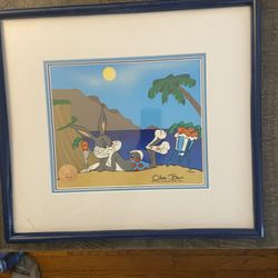 • The "Premium" Title: * Rare Warner Bros. Chuck Jones Signed Hand-Painted Cel - Sand Tropez Bunny - 1992