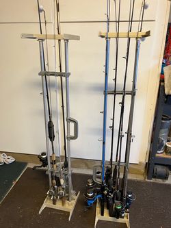 Fishing poles with reels