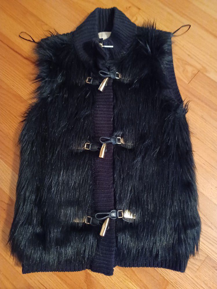 Women's Michael Kors Mk Fur Vest Size M/L