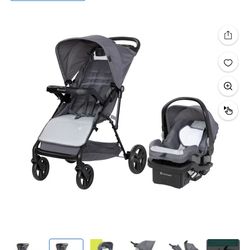 Baby Trend Venture 4-Wheel Stroller Travel System - Desert Grey $160